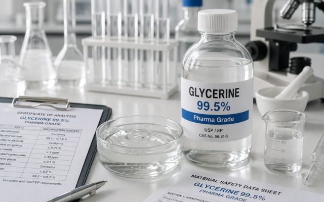 เจาะลึกมาตรฐาน Glycerine 99.5% เกรดเภสัชกรรม (Pharma Grade): ข้อกำหนด USP/EP ที่โรงงานยาห้ามมองข้าม
