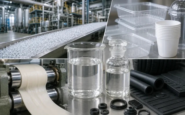 ทำไมโรงงานพลาสติก PS (Polystyrene) และยางสังเคราะห์ จึงต้องใช้ White Oil ความบริสุทธิ์สูงในกระบวนการผลิต