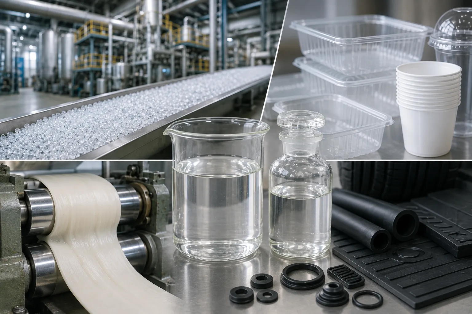 ทำไมโรงงานพลาสติก PS (Polystyrene) และยางสังเคราะห์ จึงต้องใช้ White Oil ความบริสุทธิ์สูงในกระบวนการผลิต
